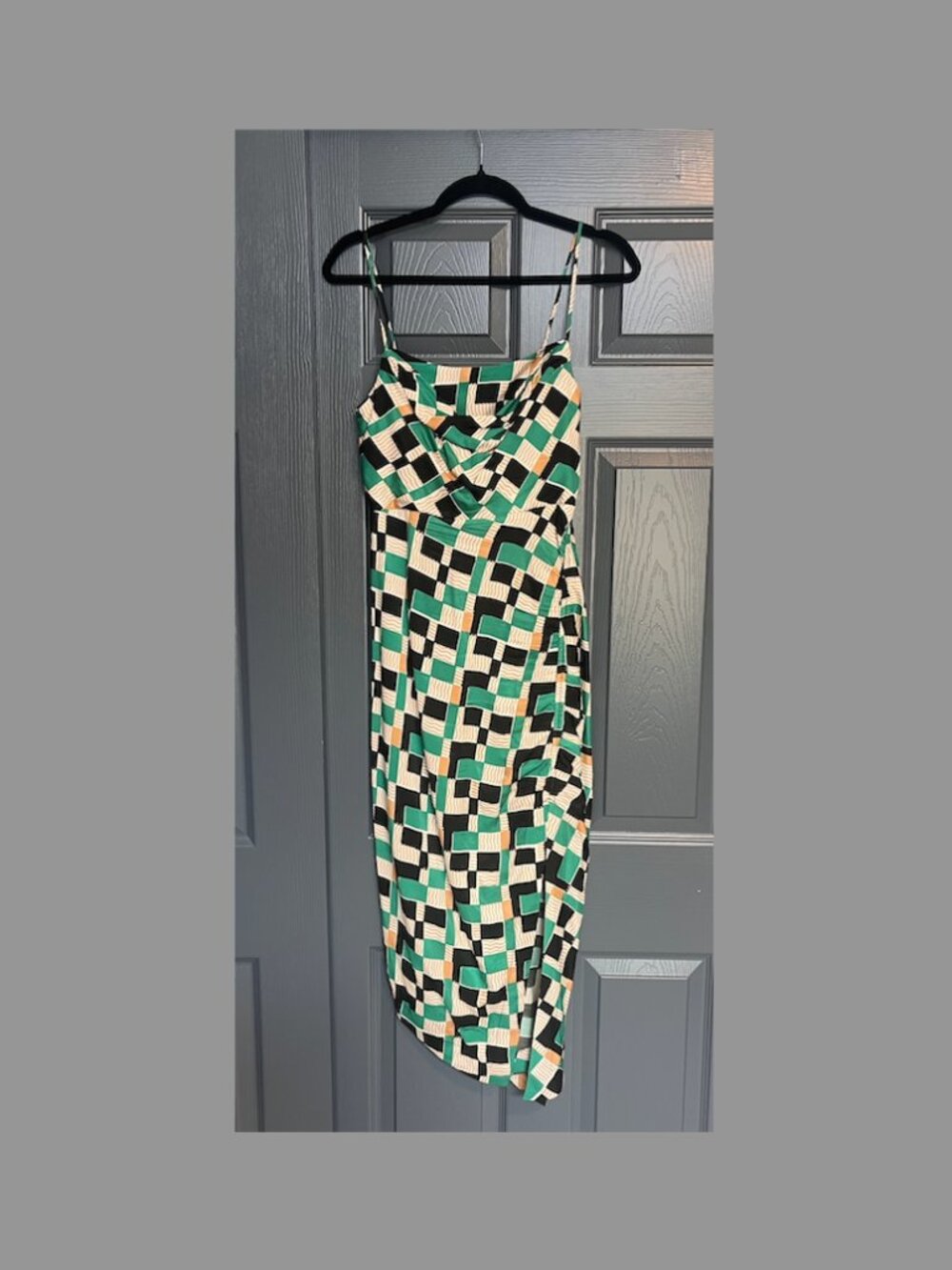 By Anthropologie Sleeveless Draped-Back Asymmetric Slip Midi Dress - Picture 6 of 8